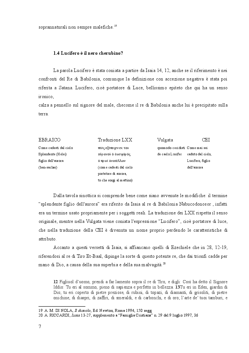 Anteprima della tesi: Dal serpente dell'Eden a Satana in doppiopetto: la figura diabolica nella Sacra Scrittura e nel Cinema, Pagina 8