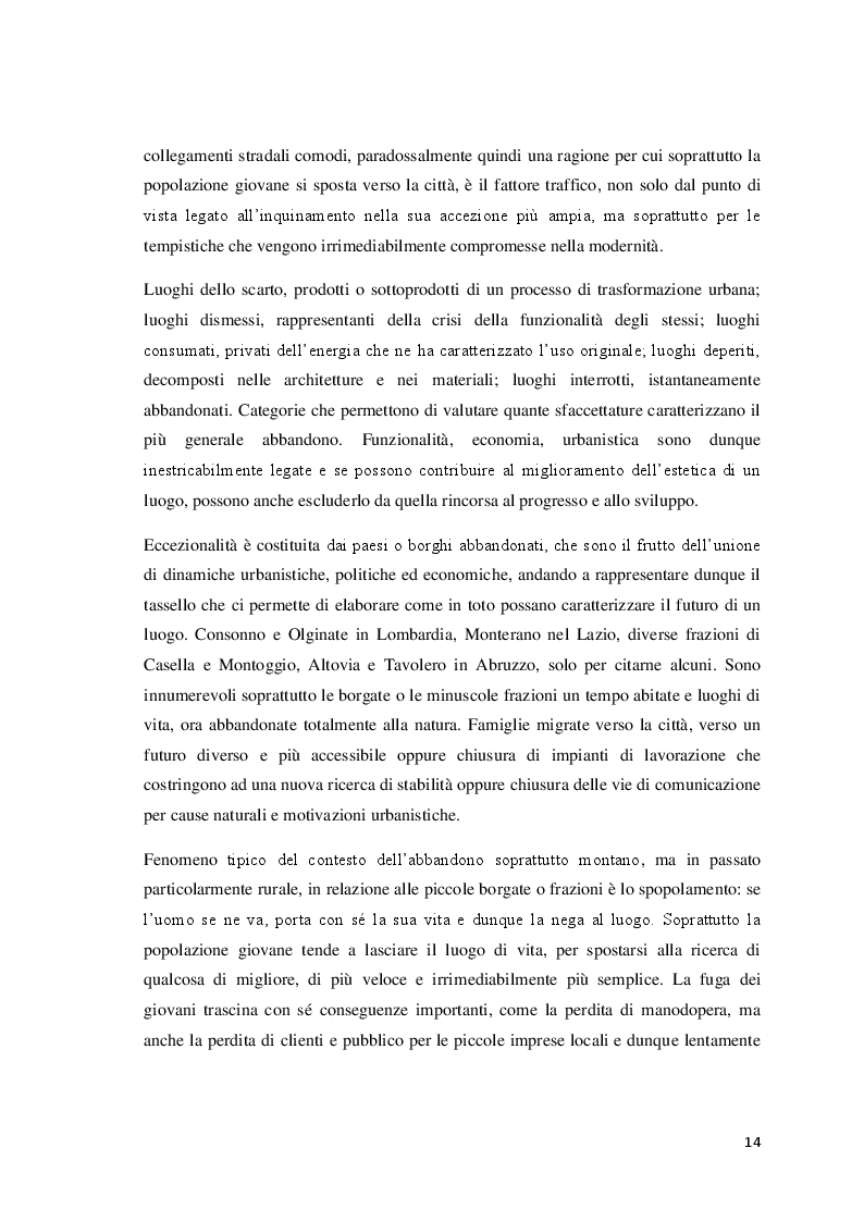Estratto dalla tesi: L'abbandono della ruralità: la riscoperta della cascina per l'affermazione di un paesaggio consapevole