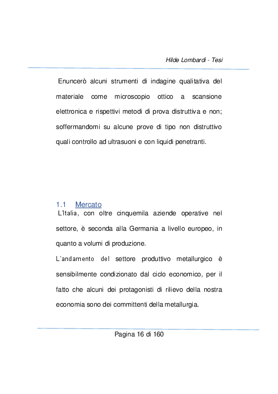 Anteprima della tesi: Strumenti e metodi diagnostici per il controllo qualità dei settore metallurgico, Pagina 10