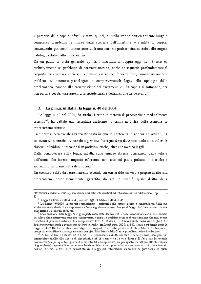 Anteprima della tesi: La procreazione medicalmente assistita e le malattie genetiche: Un'analisi comparativa tra Italia e Spagna, Pagina 7