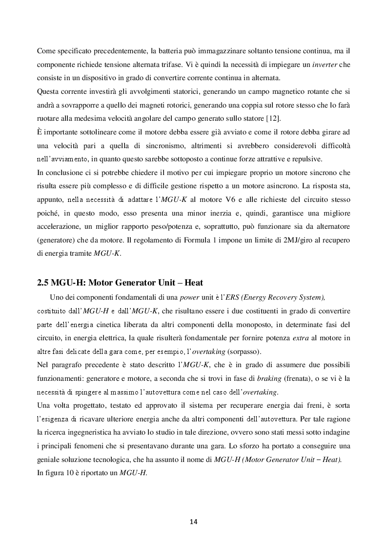 Estratto dalla tesi: La power unit nella formula uno