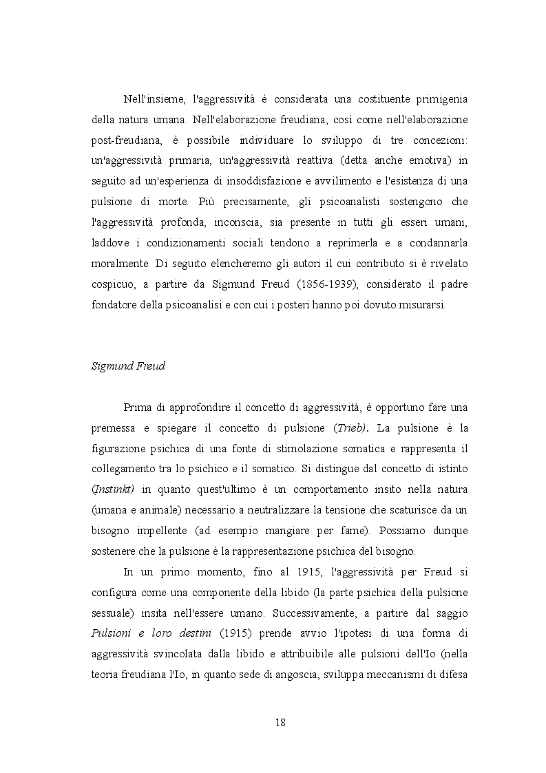 Estratto dalla tesi: Mors tua vita mea: aggressività e violenza giovanile tra le mura domestiche. Dall'inquietudine all'omicidio