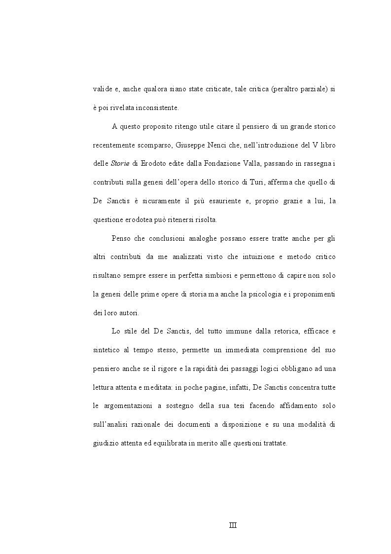 Anteprima della tesi: Gaetano De Sanctis e la storiografia greca: Ecateo, Erodoto e Tucidide, Pagina 4