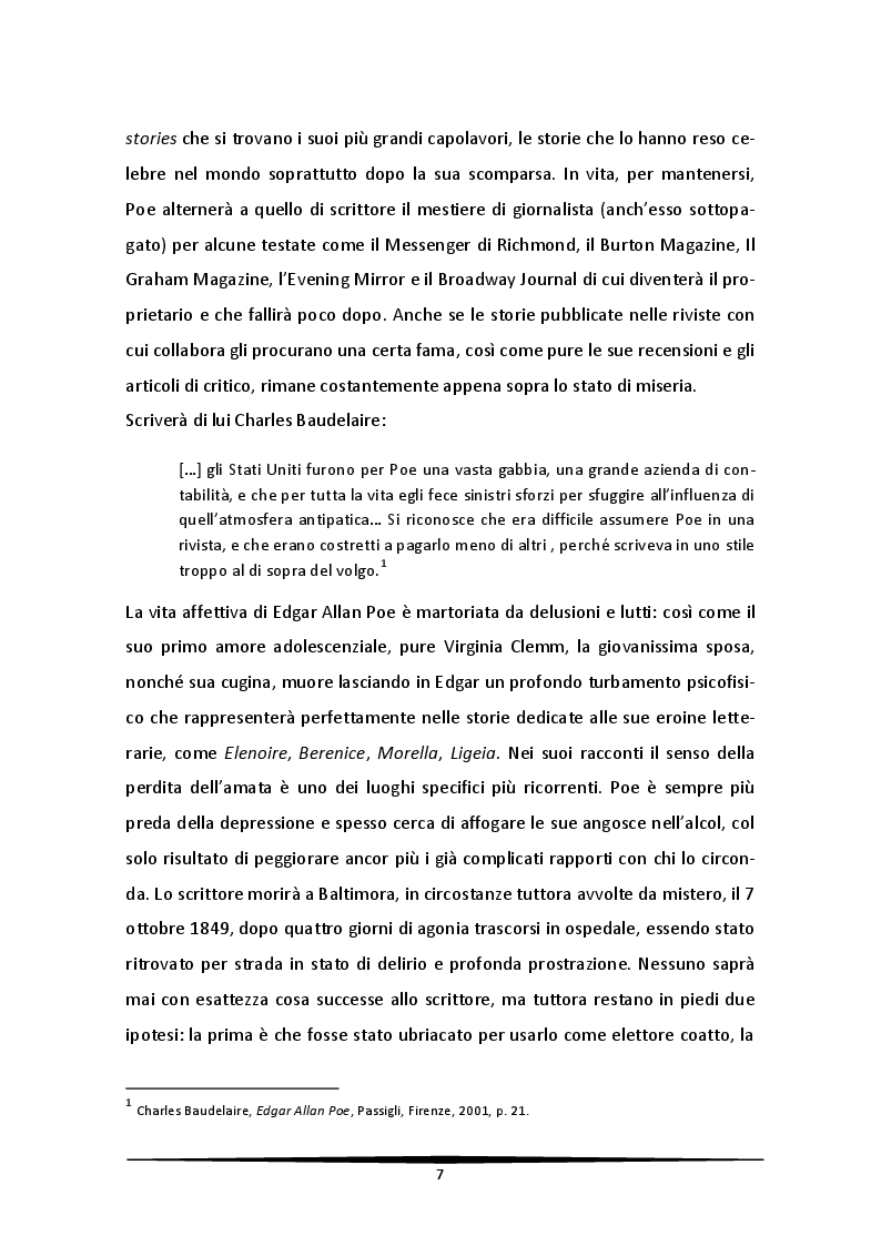 Anteprima della tesi: Edgar Allan Poe visto da Roger Corman. Il terrore tra arte e artigianato, Pagina 6
