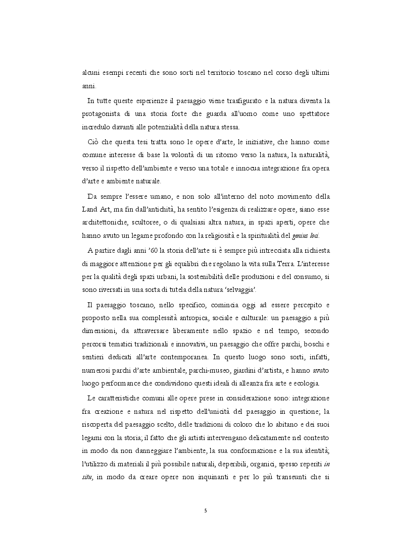 Anteprima della tesi: Sic Vos Non Vobis. Sentieri fra l'arte ambientale sostenibile nella Toscana contemporanea, Pagina 3