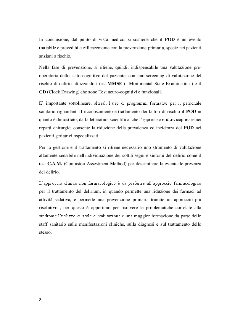 Anteprima della tesi: Il delirium postoperatorio in paziente cardiochirurgico, Pagina 3