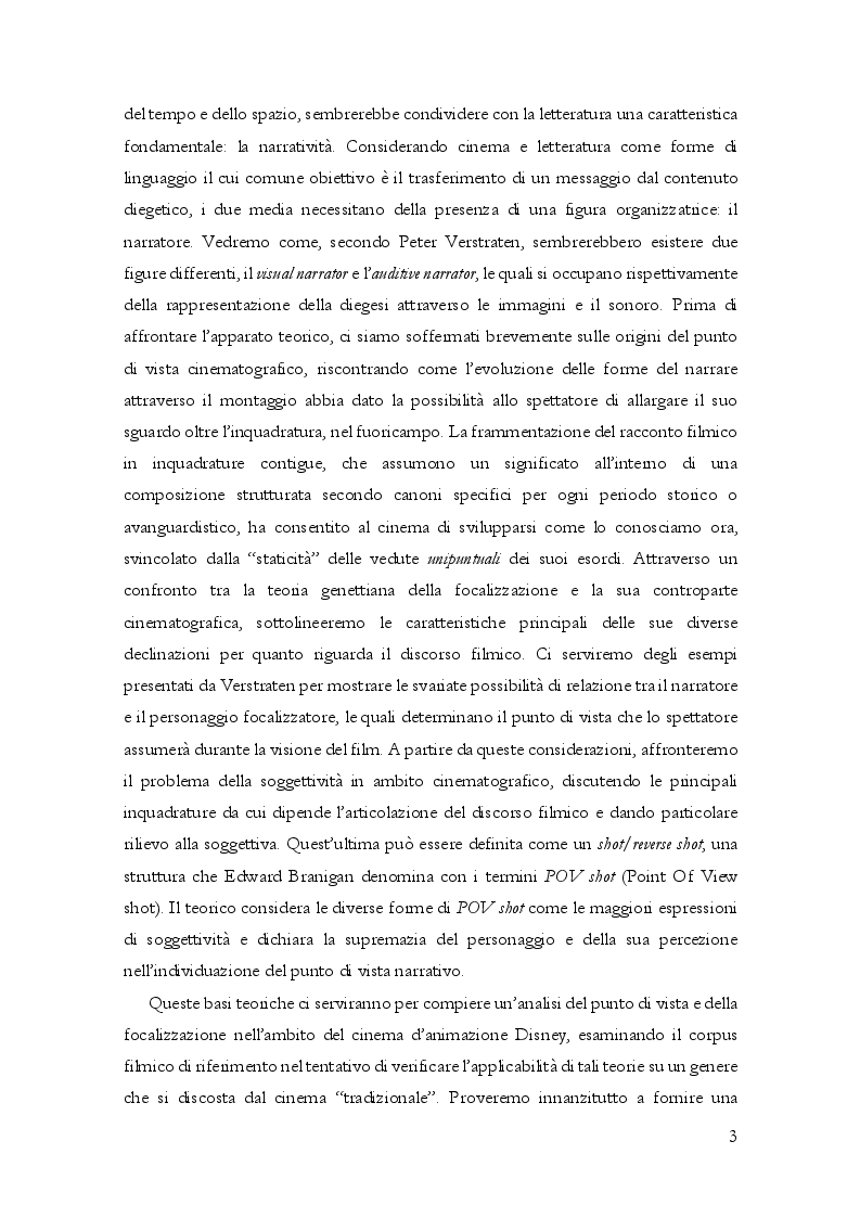 Anteprima della tesi: Questioni di punto di vista. Dalla letteratura al cinema d'animazione Disney, Pagina 4