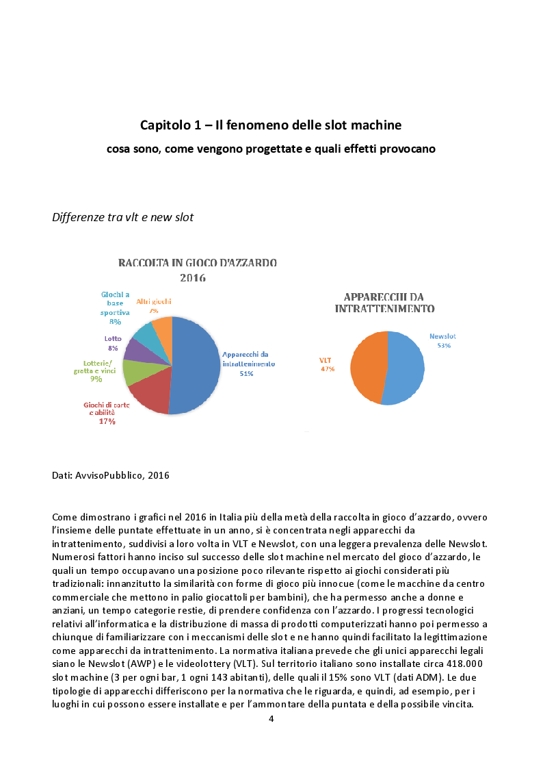 Anteprima della tesi: Il gioco d'azzardo in Italia: diffusione, caratteristiche e costi sociali, Pagina 4