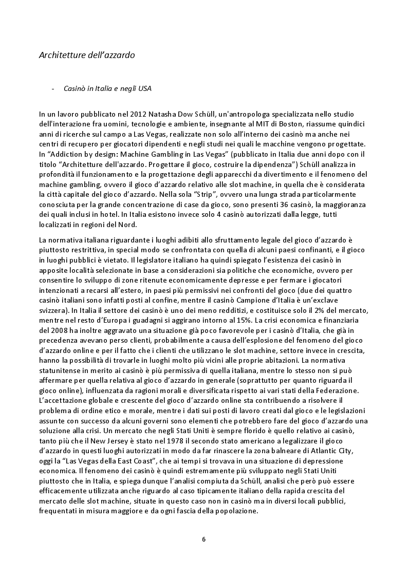 Anteprima della tesi: Il gioco d'azzardo in Italia: diffusione, caratteristiche e costi sociali, Pagina 6