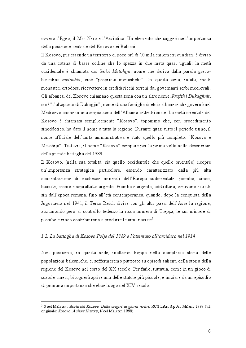 Anteprima della tesi: Come si racconta(va) la guerra: il conflitto del Kosovo nelle cronache del ''Corriere della Sera'' e del ''manifesto'', Pagina 6