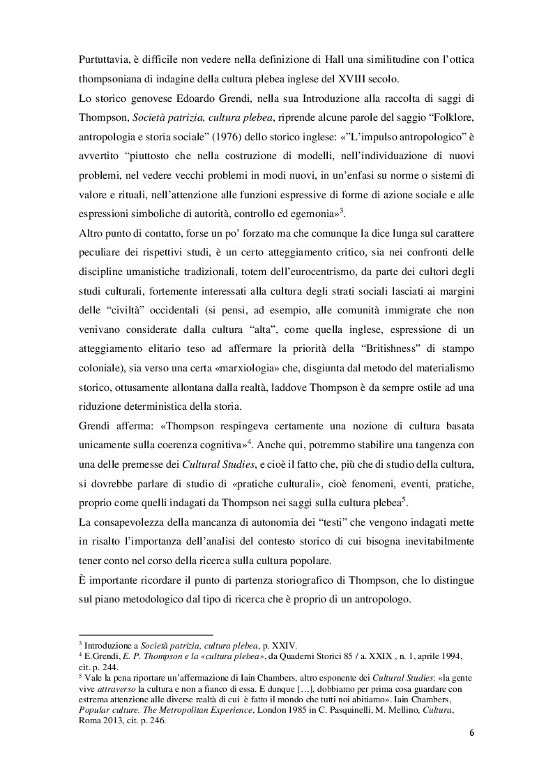 Anteprima della tesi: Edward Palmer Thompson e la cultura plebea nell'Inghilterra del XVIII secolo, Pagina 5