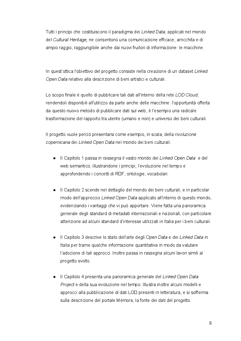 Anteprima della tesi: Linked Open Data per il Cultural Heritage italiano: conversione e pubblicazione nel Semantic Web del Fondo antico del Comune di Novi Ligure, Pagina 3