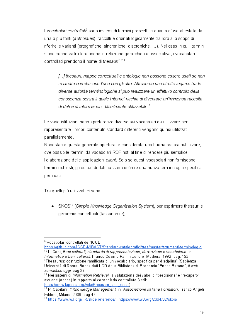Anteprima della tesi: Linked Open Data per il Cultural Heritage italiano: conversione e pubblicazione nel Semantic Web del Fondo antico del Comune di Novi Ligure, Pagina 9