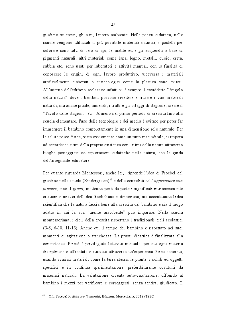 Anteprima della tesi: L'Ecopedagogia e il suo ruolo in Steiner e Montessori, Pagina 4