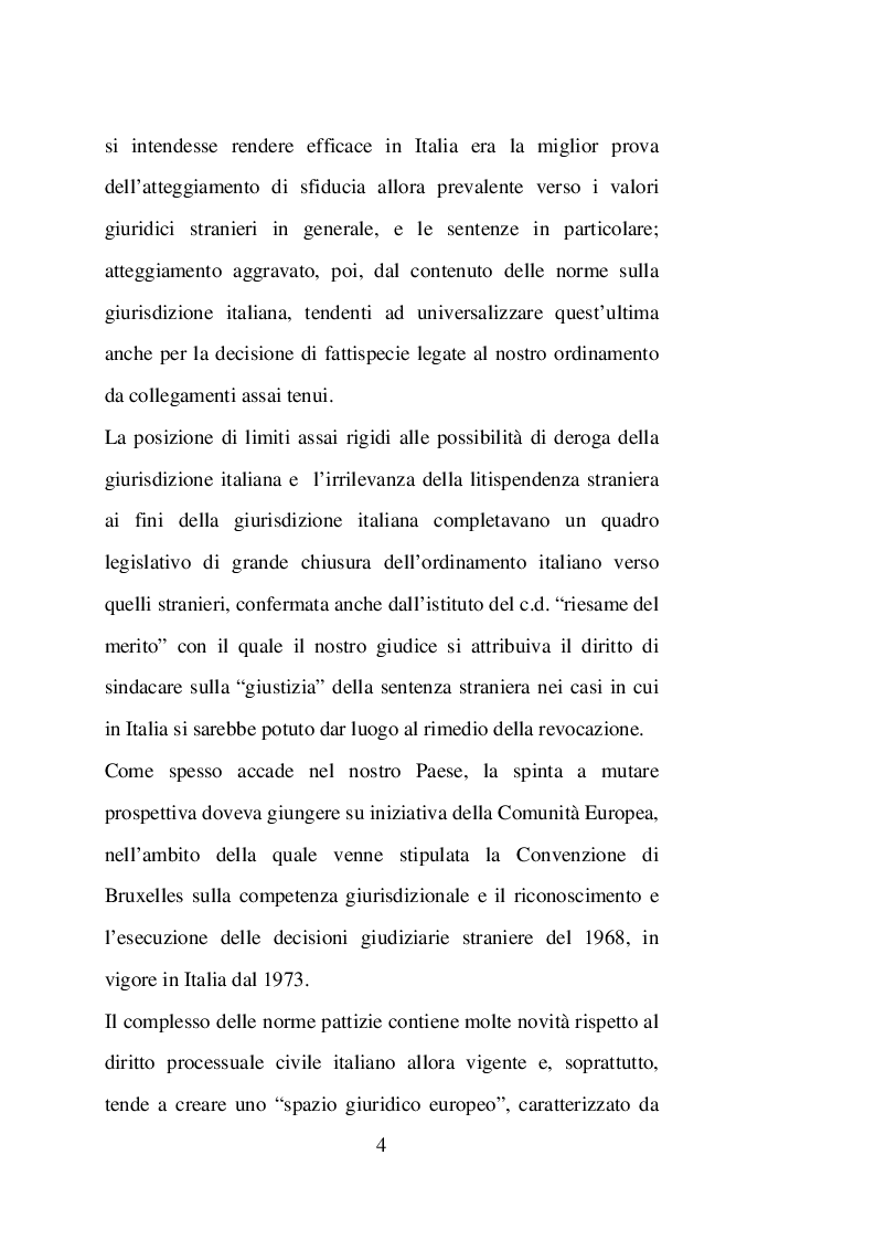 Anteprima della tesi: Sentenze straniere e Diritto internazionale privato: l’art. 65 della legge 30 maggio 1995 n. 218, Pagina 3
