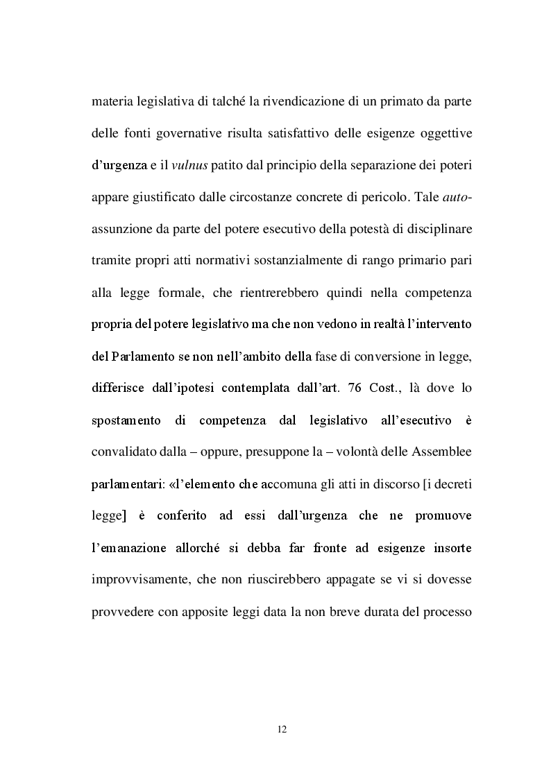 Anteprima della tesi: La decretazione d'urgenza nella riflessione costituzionalistica italiana, Pagina 8