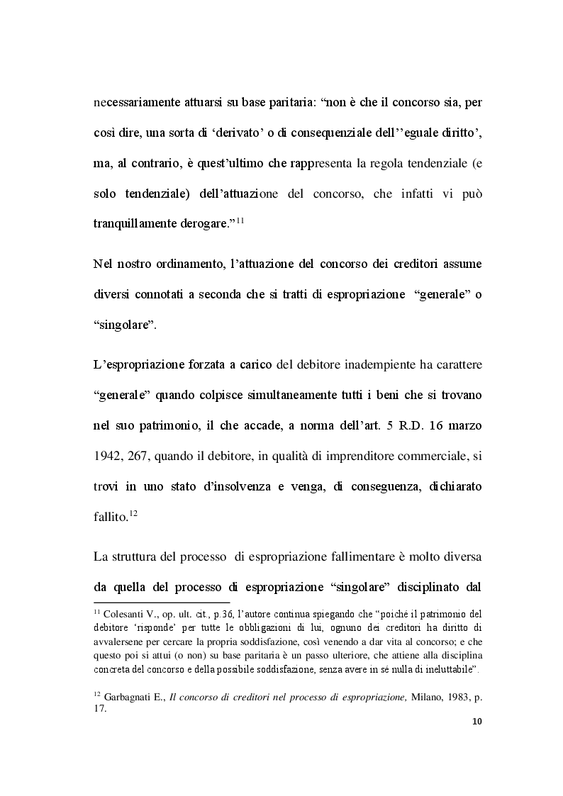 Anteprima della tesi: Par condicio e intervento dei creditori, Pagina 8