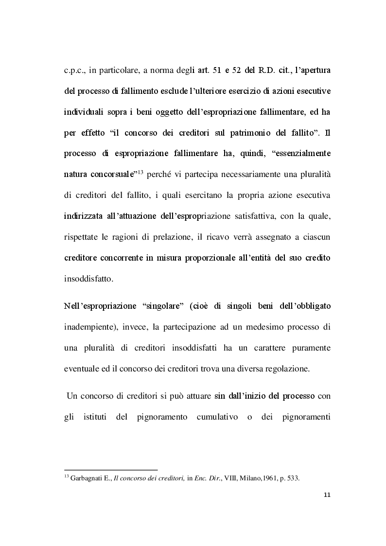 Anteprima della tesi: Par condicio e intervento dei creditori, Pagina 9