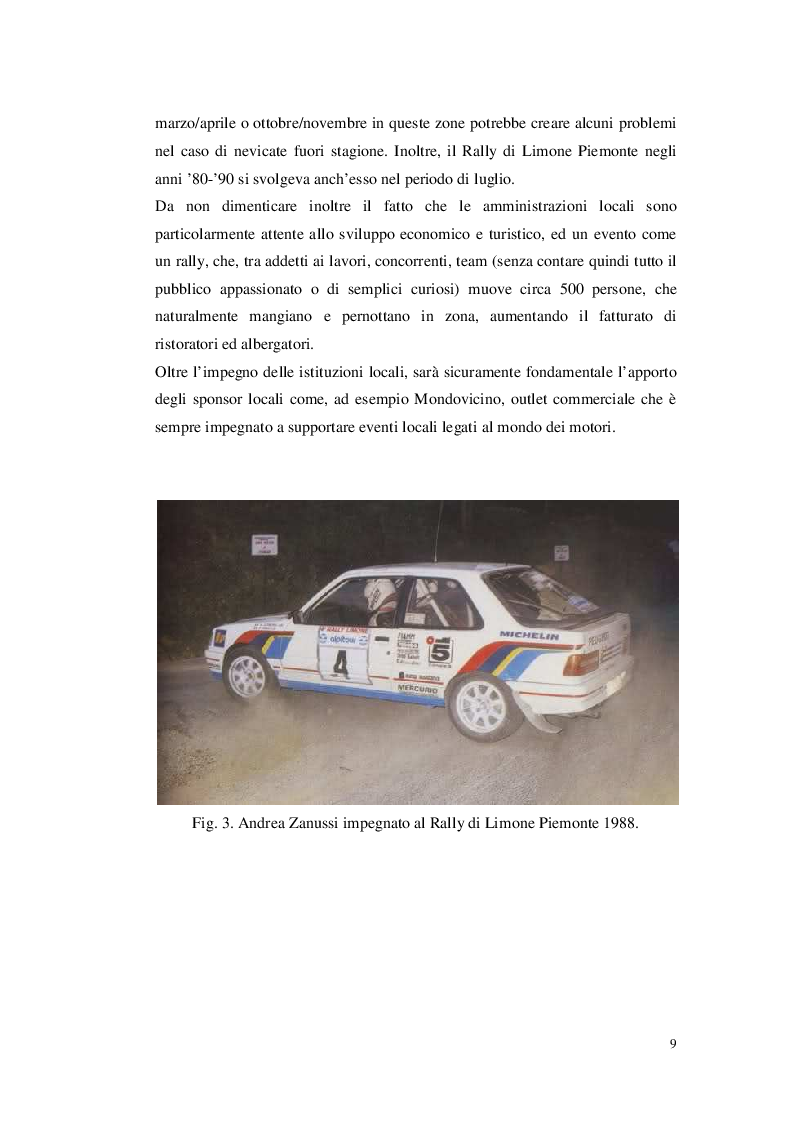 Anteprima della tesi: Organizzare un evento sportivo - 1° Rally Valli Monregalesi, Pagina 4