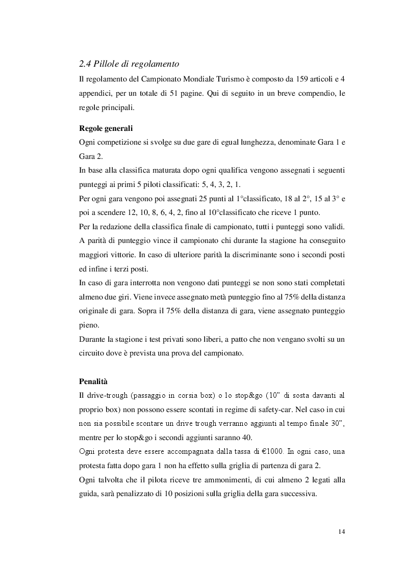 Anteprima della tesi: La gestione di un team automobilistico: Jas Motorsport nel World Touring Car Championship, Pagina 7