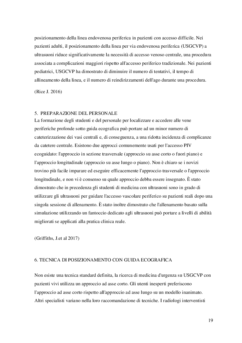 Anteprima della tesi: L’utilizzo dell’ecografo nella pratica infermieristica: il posizionamento di un accesso venoso periferico con guida ecografica. Revisione della letteratura, Pagina 3