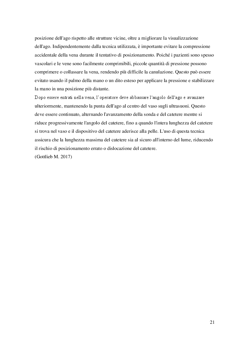 Anteprima della tesi: L’utilizzo dell’ecografo nella pratica infermieristica: il posizionamento di un accesso venoso periferico con guida ecografica. Revisione della letteratura, Pagina 5