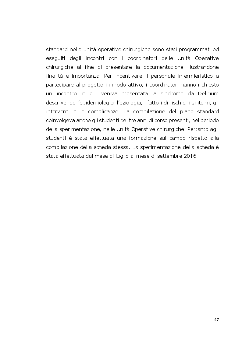 Anteprima della tesi: Delirium Post Operatorio nella Persona Anziana: Indagine conoscitiva presso il presidio ospedaliero Fatebenefratelli. Sperimentazione di una pianificazione assistenziale standard come strategia preventiva, Pagina 8