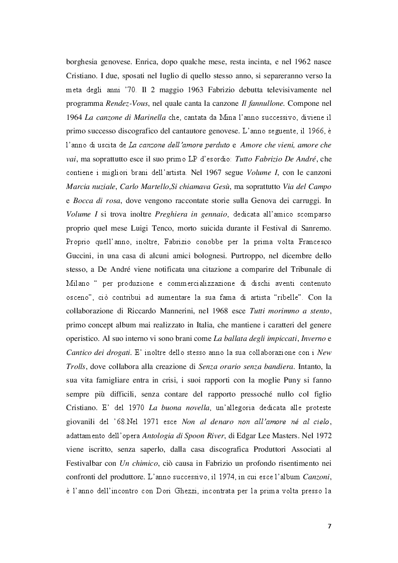 Estratto dalla tesi: Signorina anarchia. Fabrizio De André tra musica e filosofia