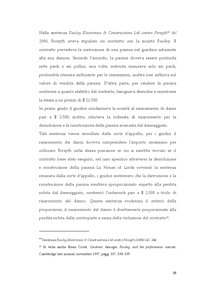 Estratto dalla tesi: Tipologie di risarcimento del danno contrattuale. Profili di diritto comparato