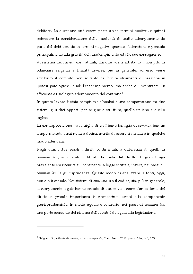 Anteprima della tesi: Tipologie di risarcimento del danno contrattuale. Profili di diritto comparato, Pagina 9