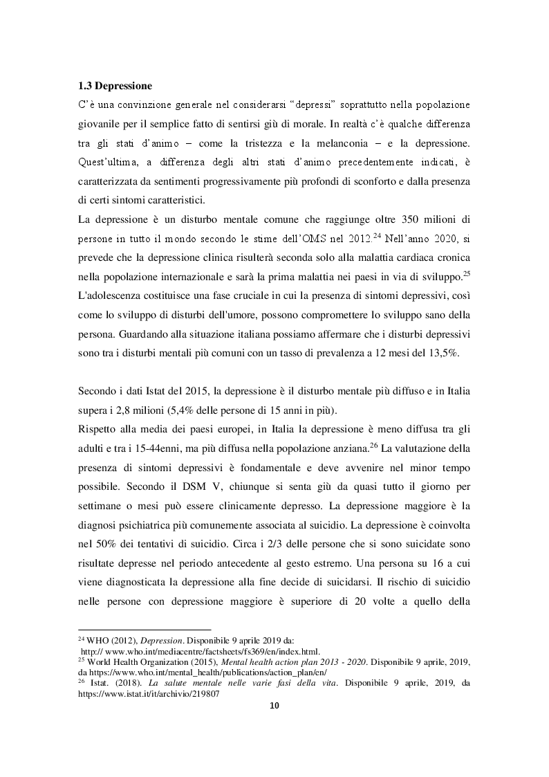 Estratto dalla tesi: Ruolo dei costrutti psicologici nella condotta suicidaria in adolescenza. Indagine sulla relazione tra i livelli di autostima, disperazione, depressione e il rischio suicidario nella popolazione adolescenziale