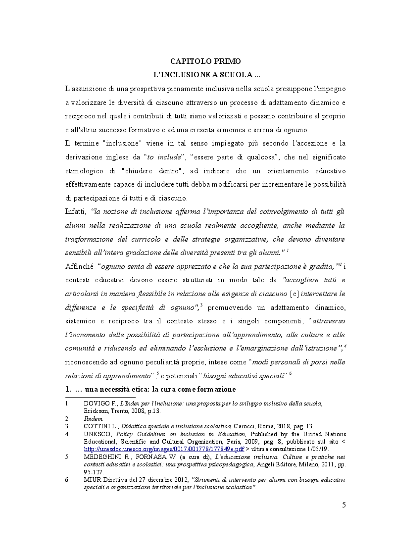 Anteprima della tesi: UN, DUE, TRE … START! Spunti montessoriani ed elementi di contesto in gioco per l'inclusione, Pagina 5
