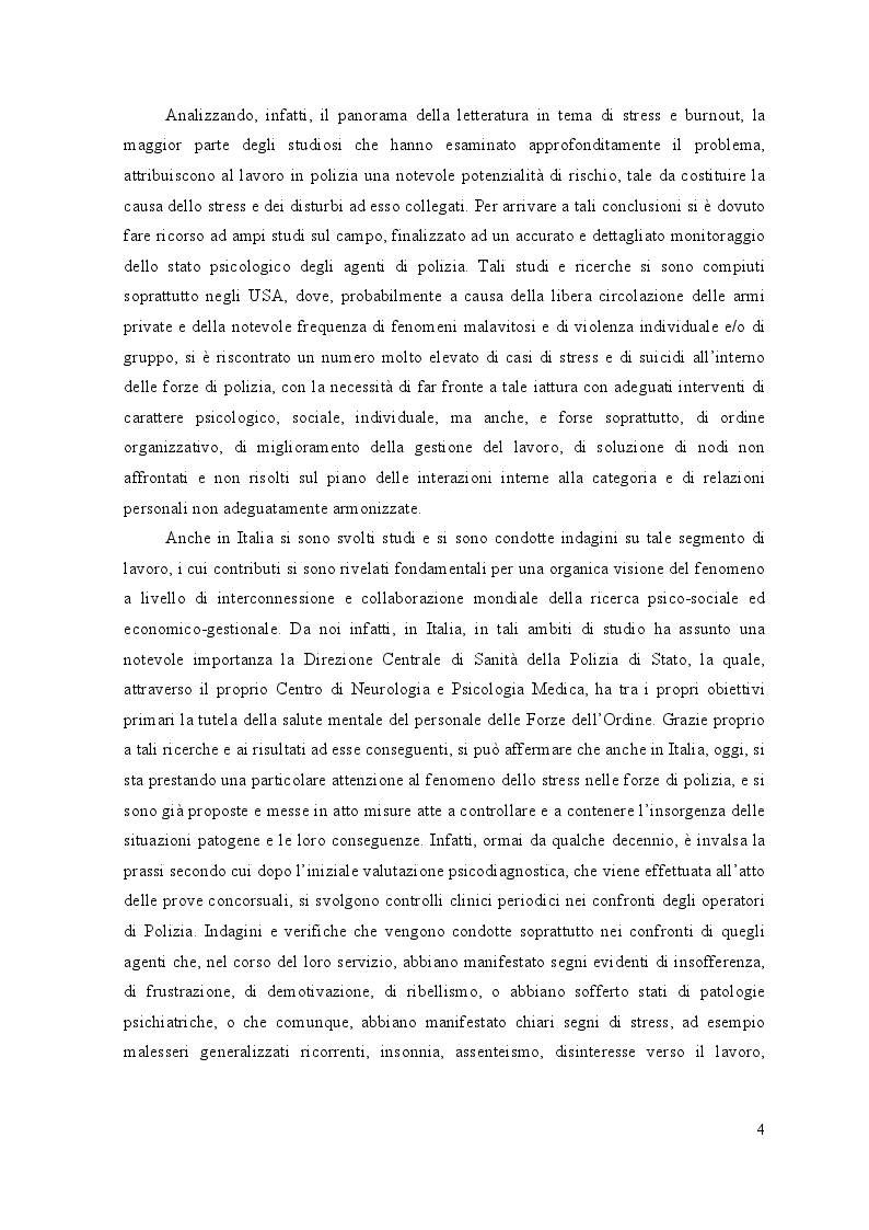 Anteprima della tesi: Lo stress lavoro correlato nell'ambito delle forze di polizia, Pagina 3
