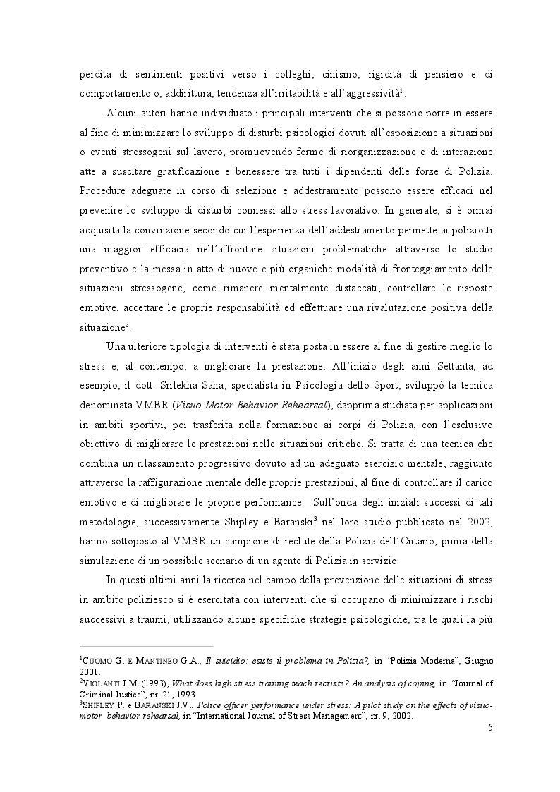 Anteprima della tesi: Lo stress lavoro correlato nell'ambito delle forze di polizia, Pagina 4