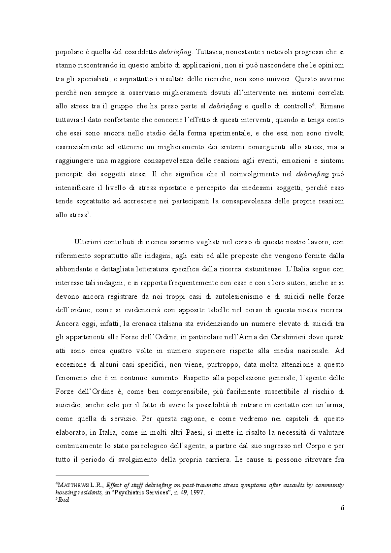 Anteprima della tesi: Lo stress lavoro correlato nell'ambito delle forze di polizia, Pagina 5