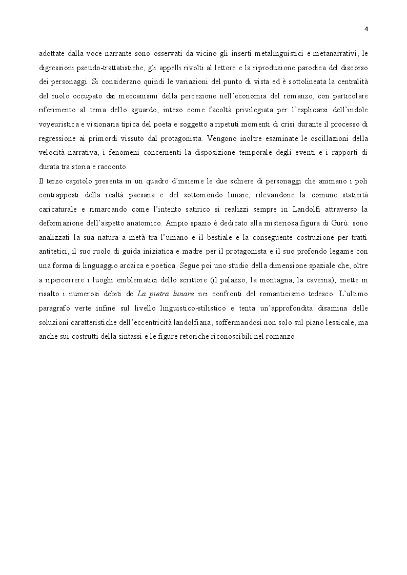 Anteprima della tesi: Tommaso Landolfi. La pietra lunare, Pagina 3