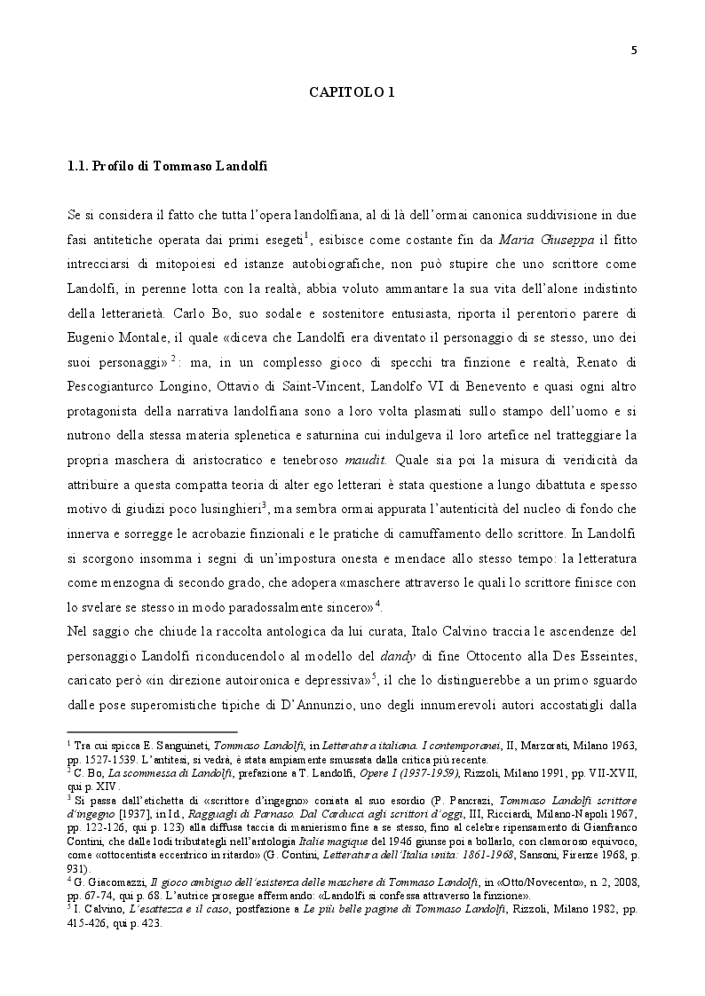 Anteprima della tesi: Tommaso Landolfi. La pietra lunare, Pagina 4