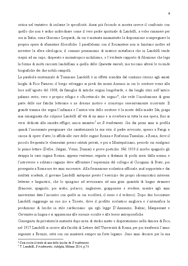 Anteprima della tesi: Tommaso Landolfi. La pietra lunare, Pagina 5