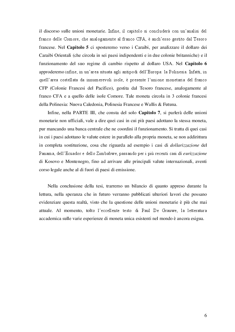 Anteprima della tesi: Le unioni monetarie nel mondo, Pagina 4