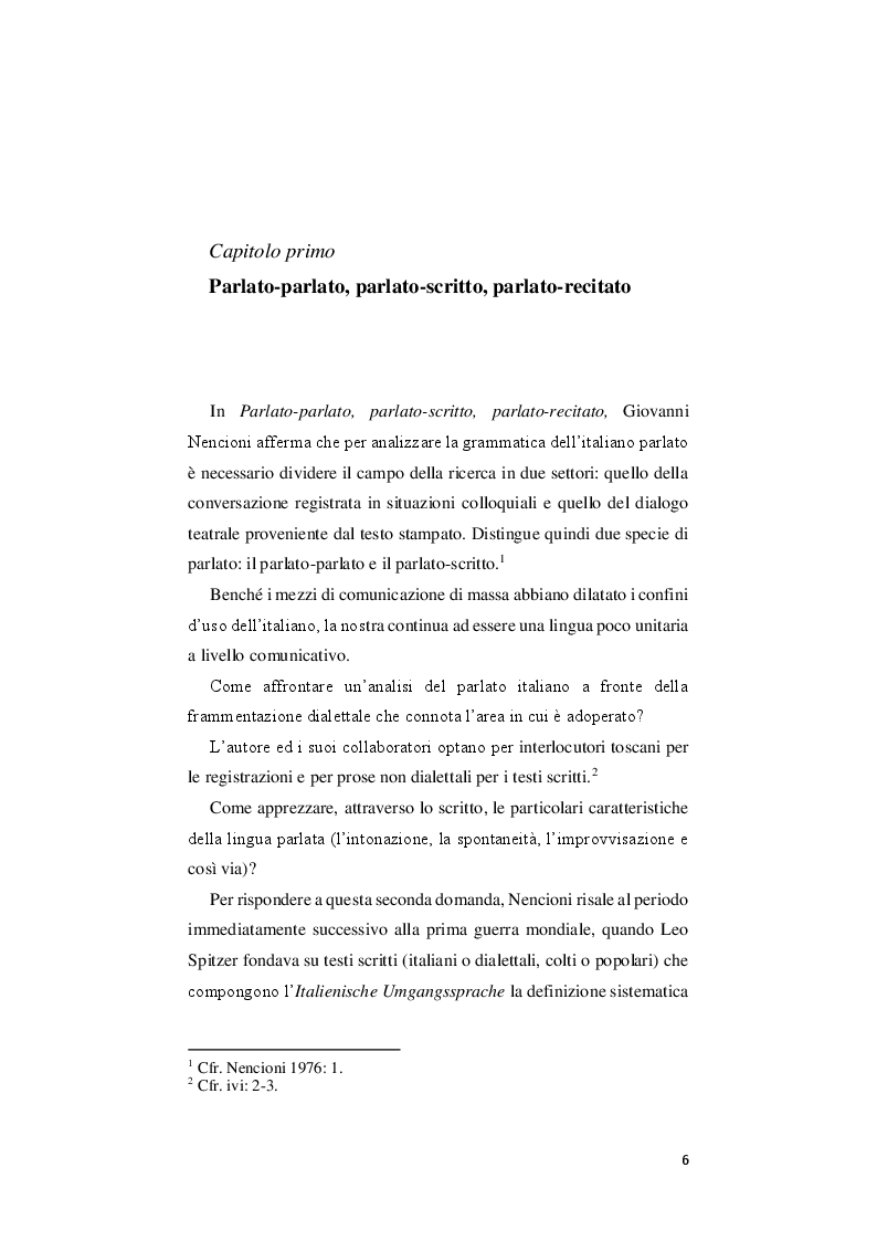 Anteprima della tesi: Gli studi sull’italiano parlato dell’ultimo quarto del Novecento: un quadro d’insieme, Pagina 4