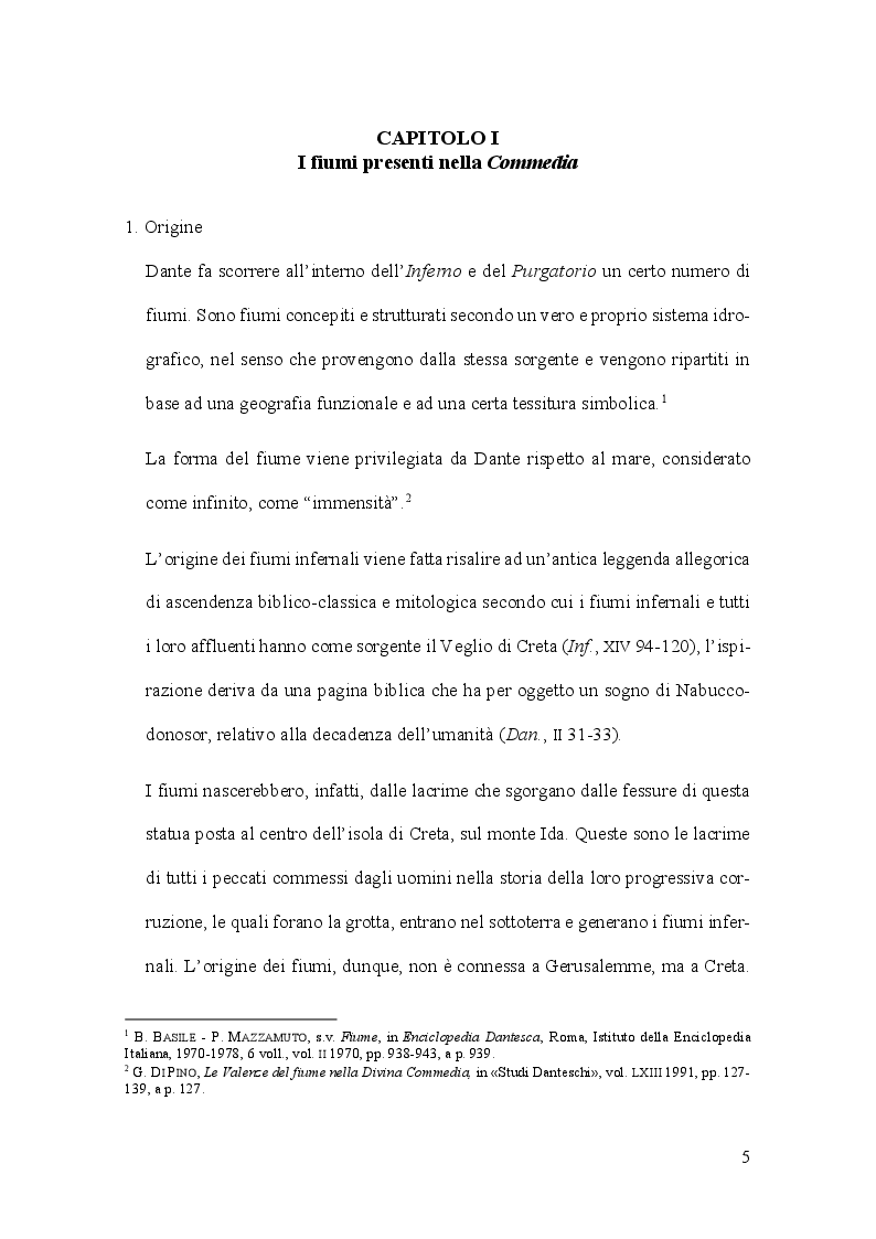 Anteprima della tesi: Aspetti e problemi dell'idrografia dantesca, Pagina 5