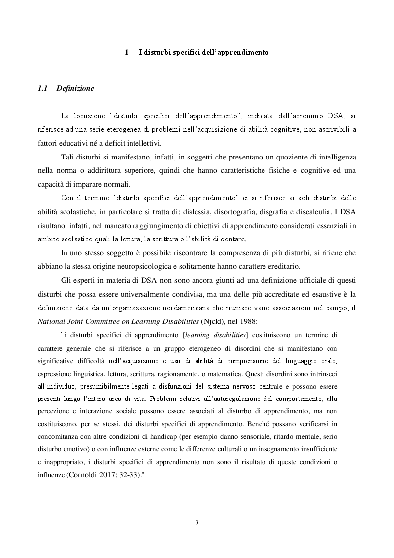 Anteprima della tesi: L’insegnamento dell’italiano L2 e la dislessia evolutiva - Metodi e tecniche per una didattica finalizzata, Pagina 4