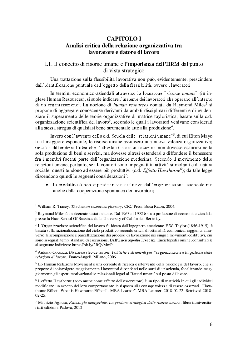 Anteprima della tesi: La Linea Sottile tra Flessibilità e Precariato: gli effetti del lavoro flessibile sulle risorse umane, Pagina 3