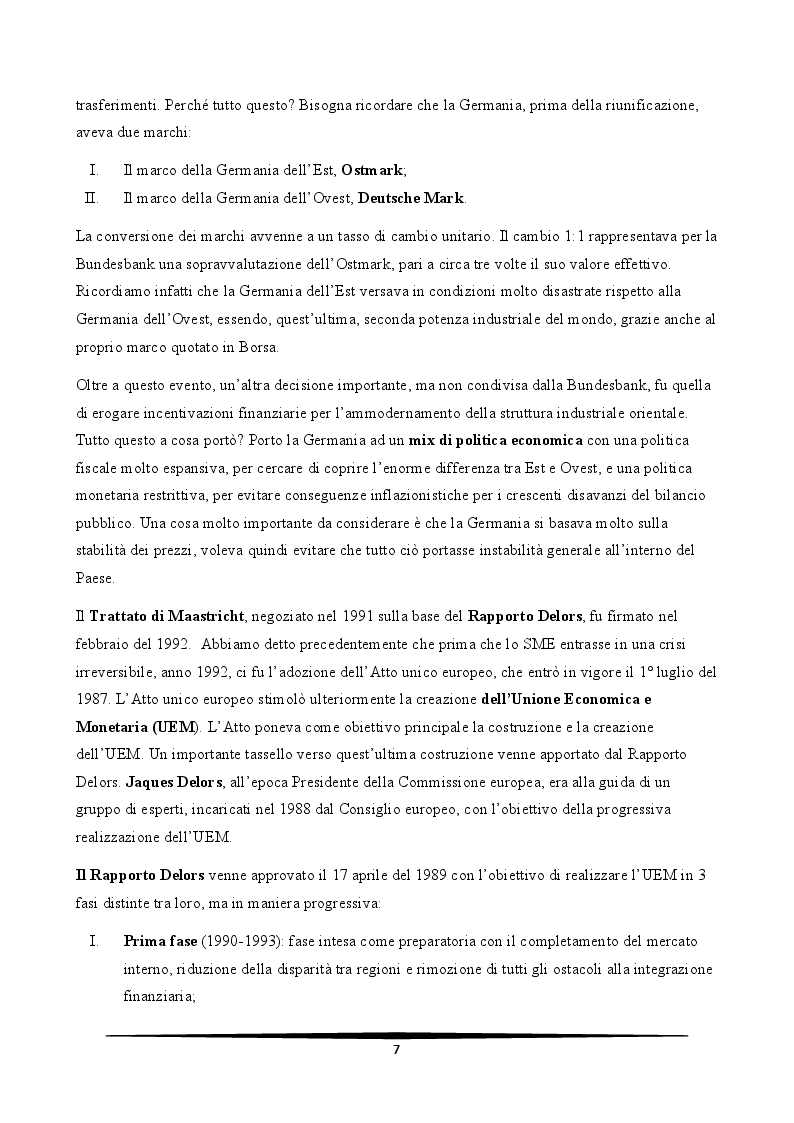 Anteprima della tesi: L'Italia e l'euro: quali prospettive?, Pagina 7