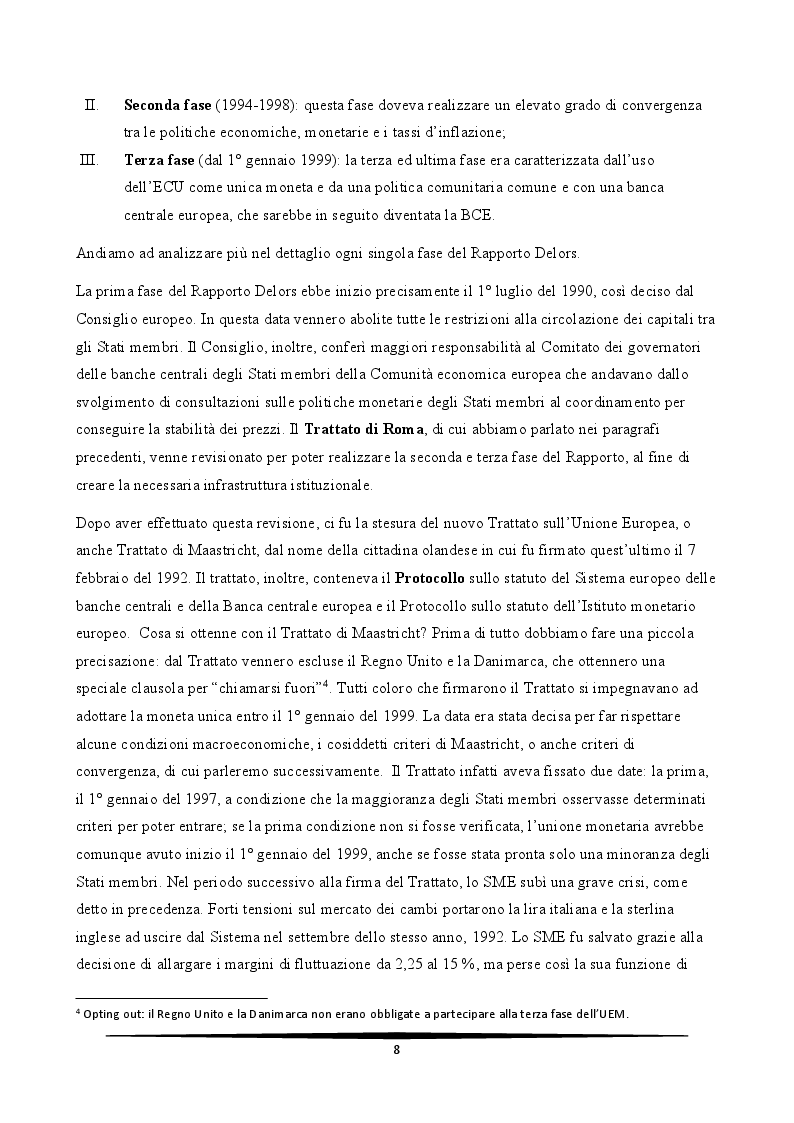 Anteprima della tesi: L'Italia e l'euro: quali prospettive?, Pagina 8