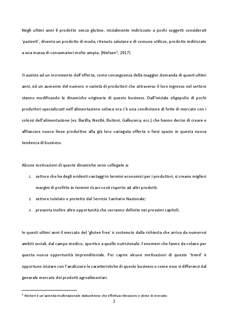 Anteprima della tesi: Il mercato del gluten free in Italia: un'opportunità di business per le imprese?, Pagina 3