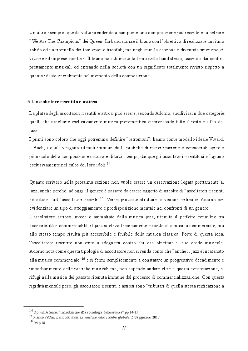 Estratto dalla tesi: Musica e società: le tecniche musicali e le pratiche di ascolto nell'era dell'industria culturale