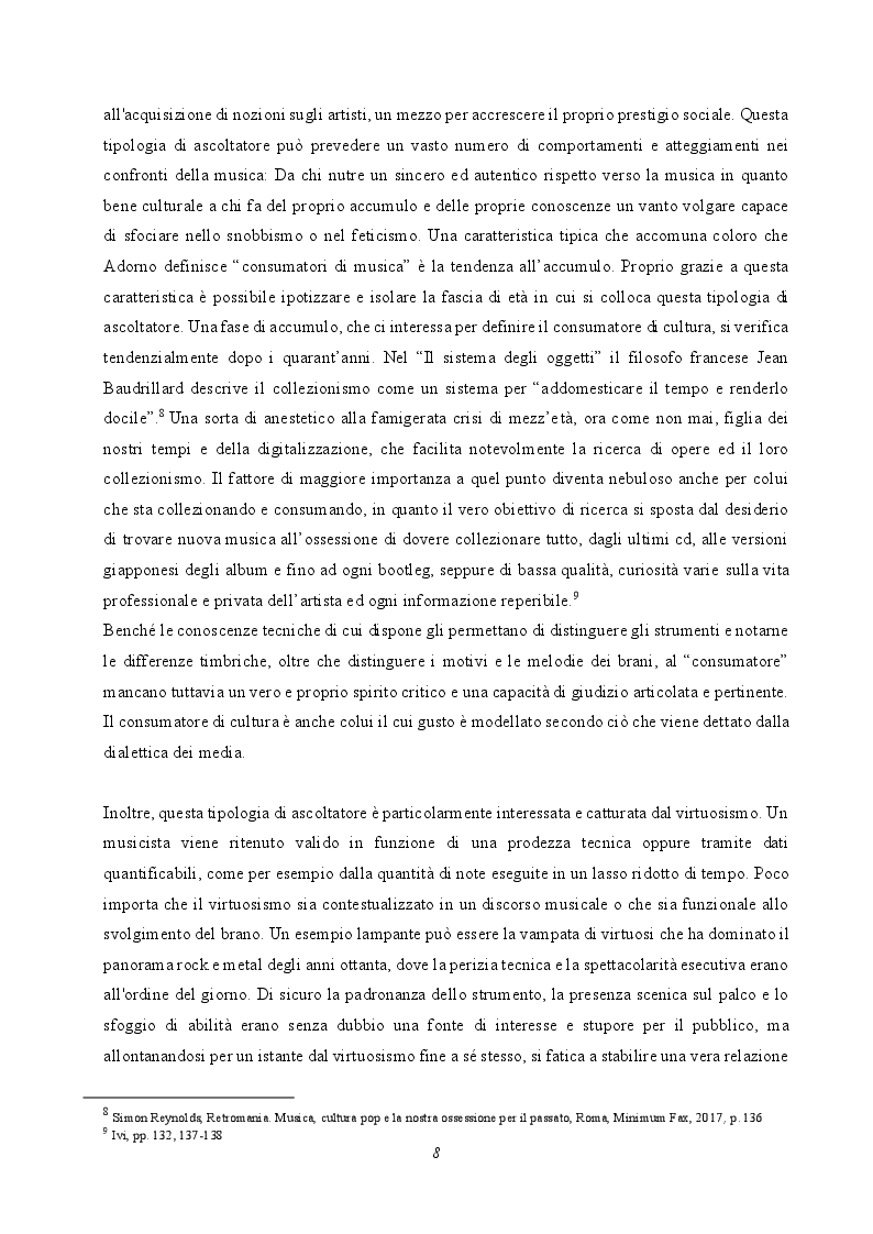 Anteprima della tesi: Musica e società: le tecniche musicali e le pratiche di ascolto nell'era dell'industria culturale, Pagina 6