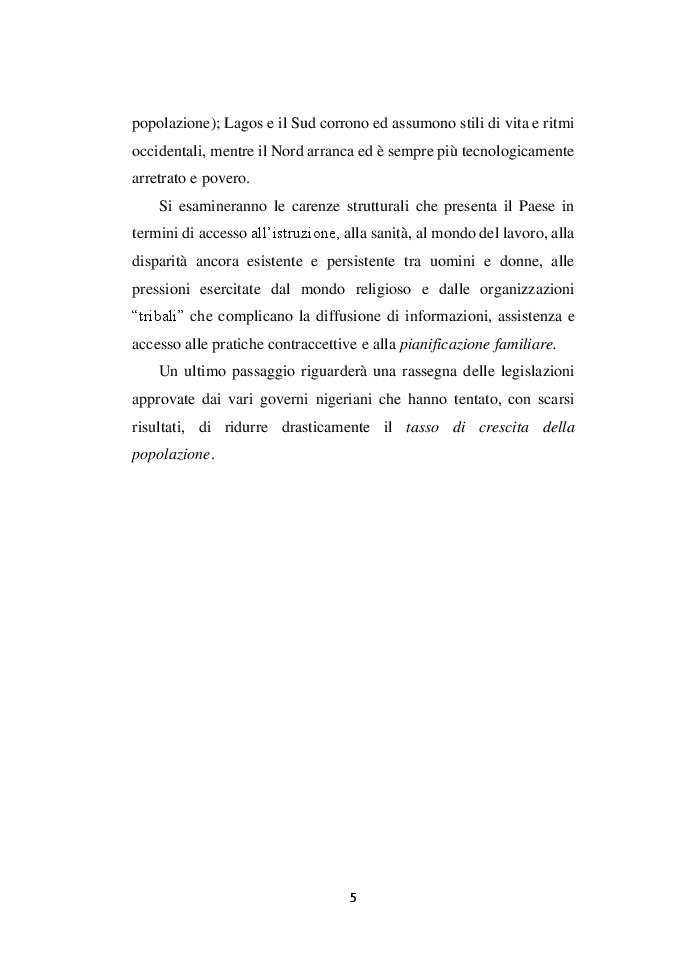 Anteprima della tesi: Demografia e crescita economica. Evidenze empiriche e politiche pubbliche in Nigeria, Pagina 3