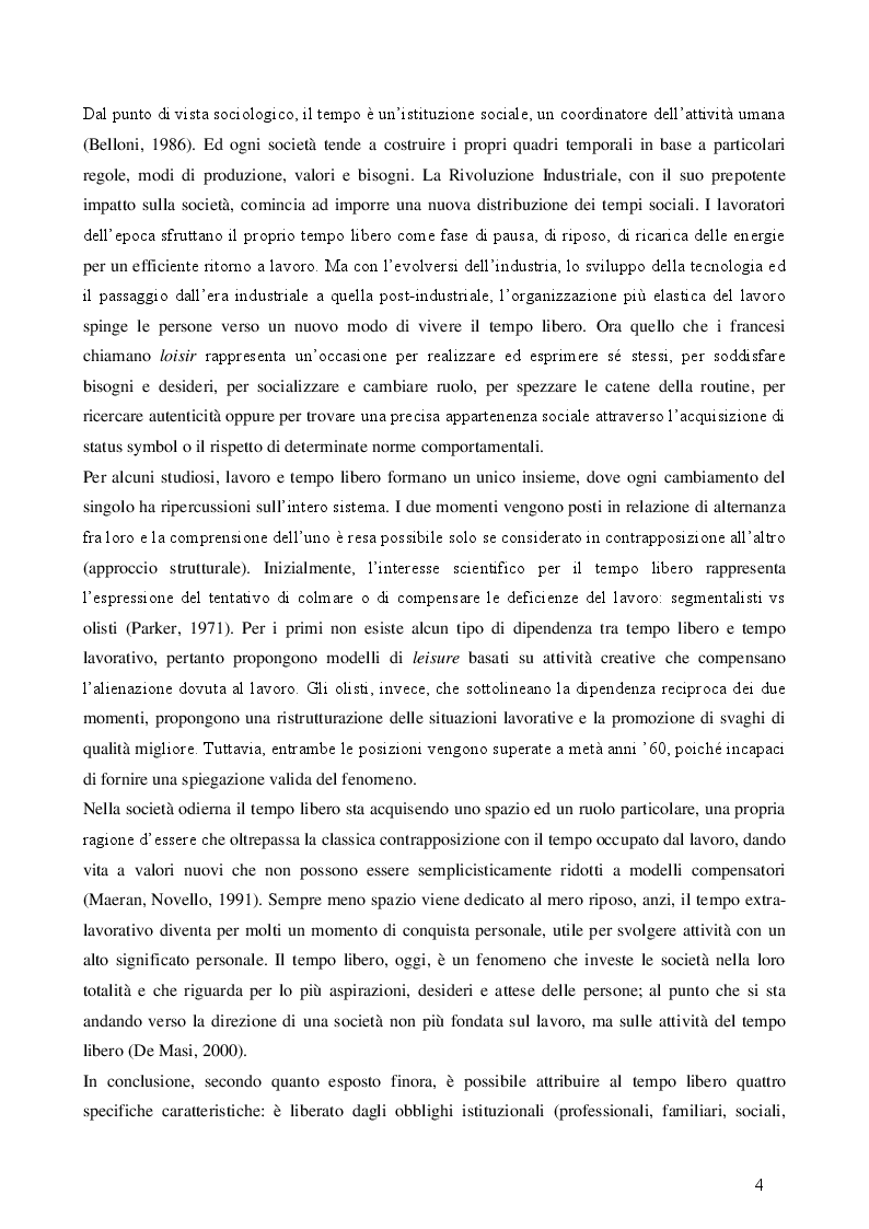 Anteprima della tesi: Turismo esperienziale e pratica sportiva: una ricerca sul campo, Pagina 4